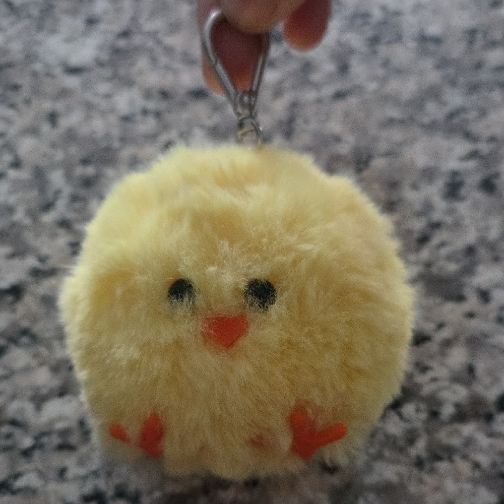 Yellow Plush Chick Pocketbac Holder